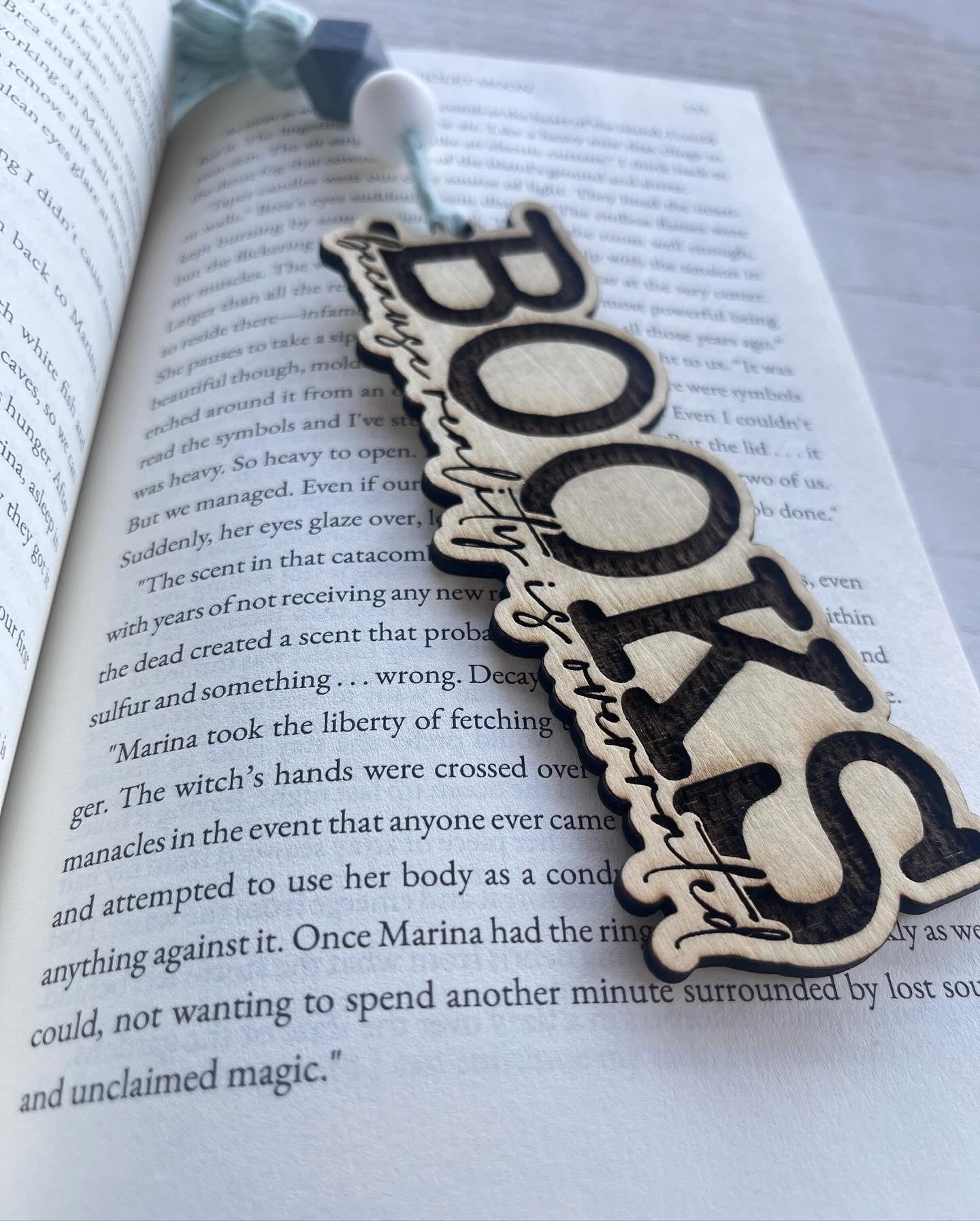 Reality is overrated Wood Bookmark